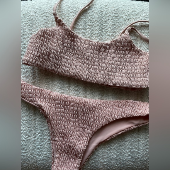 Smocked bikini set, Pink, M/6 - Picture 3 of 8